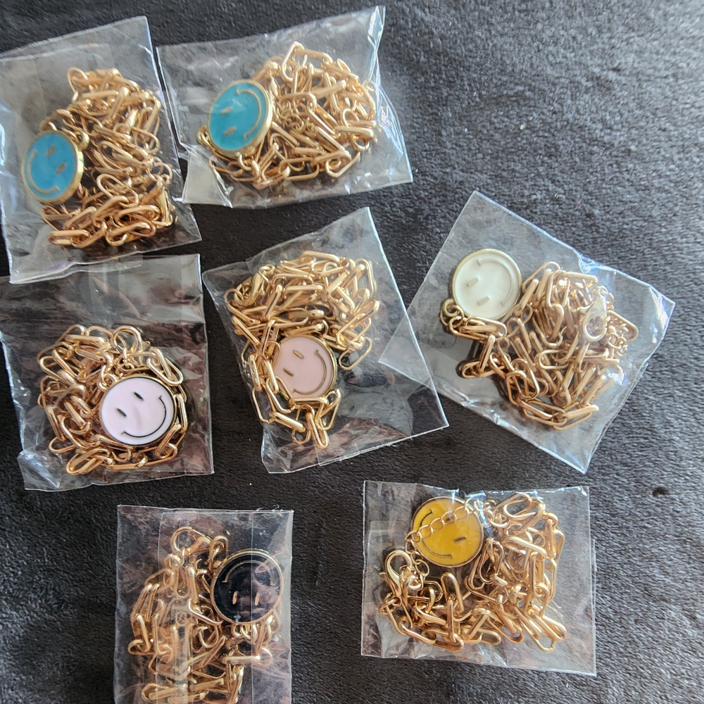 Chic Smiley Face Necklace Sets in Gold ALL for 15!!!